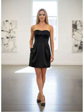 Snap Black Strapless Dress Size 13